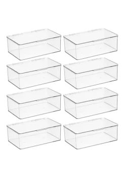 Best deal 🥰 MDesign Stackable Bin with Lid 11" x 7" x 4" 😍 -Storage Basket Store Belk 2727