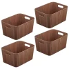 Brand new 🧨 MDesign Wood Grain Paperboard Bin with Handles 16" x 12" x 8" 😍