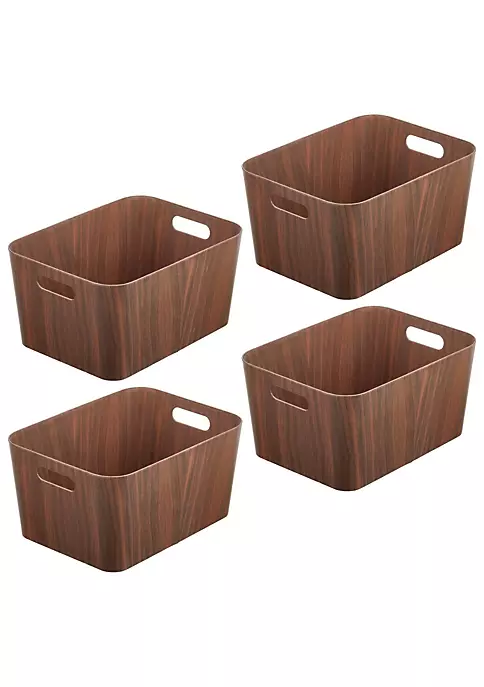 Brand new ๐งจ MDesign Wood Grain Paperboard Bin with Handles 16" x 12" x 8" ๐ 6 Brand new ๐งจ MDesign Wood Grain Paperboard Bin with Handles 16" x 12" x 8" ๐ - Image 4