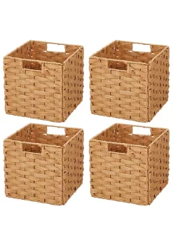 Top 10 🤩 MDesign Woven Cube Basket with Handles 11" x 11" x 11" 🛒