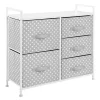 Best Pirce ❤️ MDesign 5-Drawer 👗 Dresser with Fabric Drawers 🧨 -Storage Basket Store Belk 2754