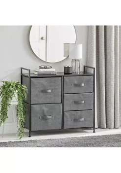 Best Pirce ❤️ MDesign 5-Drawer 👗 Dresser with Fabric Drawers 🧨 -Storage Basket Store Belk 2756