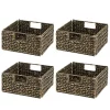 Hot Sale ❤️ MDesign Braided Hyacinth Basket 11" x 11" x 5" 🎁 -Storage Basket Store Belk 2767