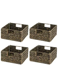 Hot Sale β€οΈ MDesign Braided Hyacinth Basket 11" x 11" x 5" π