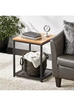 Brand new π MDesign Wood Side Table with Steel Shelf β¨ 9 Brand new π MDesign Wood Side Table with Steel Shelf β¨ -Storage Basket Store Belk 2779