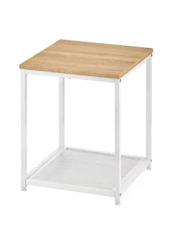 Brand new π MDesign Wood Side Table with Steel Shelf β¨ 10 Brand new π MDesign Wood Side Table with Steel Shelf β¨ -Storage Basket Store Belk 2780