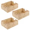 Best deal 💯 MDesign Braided Hyacinth Basket with Handles 16" x 12" x 6" ⌛ -Storage Basket Store Belk 2787