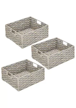 Best reviews of 🔔 MDesign Braided Hyacinth Basket with Handles 13" x 12" x 6" 🎉