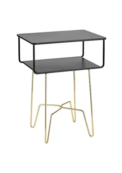 Cheap 🎉 MDesign 2-Tier Industrial Side Table 🎉 -Storage Basket Store Belk 2831