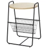 Best deal 👍 MDesign Metal Side Table with Built-in Wire Basket 🎁 -Storage Basket Store Belk 2832