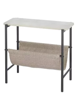 Deals ✔️ MDesign Metal Side Table with Fabric Storage Hammock 🛒