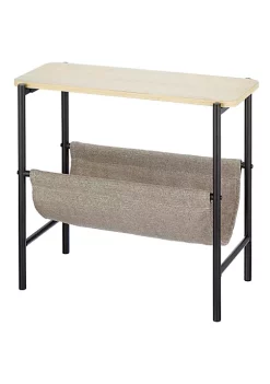 Deals ✔️ MDesign Metal Side Table with Fabric Storage Hammock 🛒 -Storage Basket Store Belk 2845