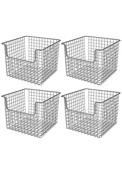Top 10 π MDesign Wire Open Front Basket 10" x 10" x 8" π
