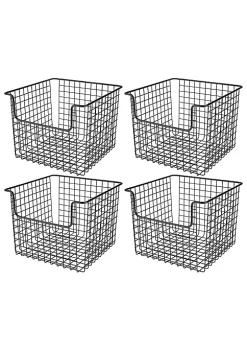 Top 10 π MDesign Wire Open Front Basket 10" x 10" x 8" π 8 Top 10 π MDesign Wire Open Front Basket 10" x 10" x 8" π -Storage Basket Store Belk 2896