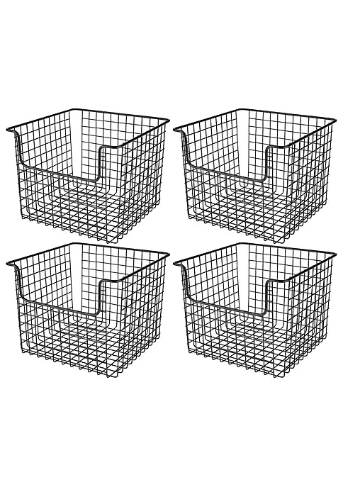 Top 10 π MDesign Wire Open Front Basket 10" x 10" x 8" π 5 Top 10 π MDesign Wire Open Front Basket 10" x 10" x 8" π - Image 3