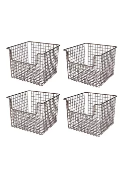 Top 10 π MDesign Wire Open Front Basket 10" x 10" x 8" π 9 Top 10 π MDesign Wire Open Front Basket 10" x 10" x 8" π -Storage Basket Store Belk 2897
