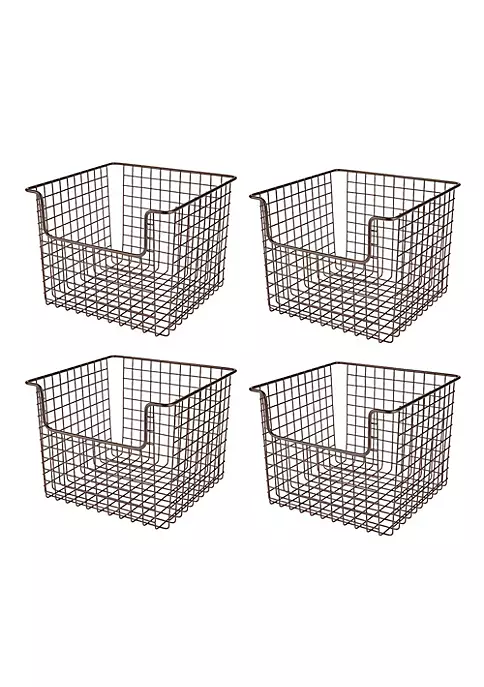 Top 10 π MDesign Wire Open Front Basket 10" x 10" x 8" π 6 Top 10 π MDesign Wire Open Front Basket 10" x 10" x 8" π - Image 4