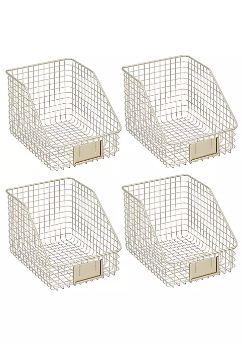 Cheap π₯ MDesign Wire Open Front Basket with Label Holder 9" x 12" x 8" βοΈ 4 Cheap π₯ MDesign Wire Open Front Basket with Label Holder 9" x 12" x 8" βοΈ - Image 2