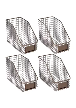 Cheap π₯ MDesign Wire Open Front Basket with Label Holder 9" x 12" x 8" βοΈ 7 Cheap π₯ MDesign Wire Open Front Basket with Label Holder 9" x 12" x 8" βοΈ -Storage Basket Store Belk 2906