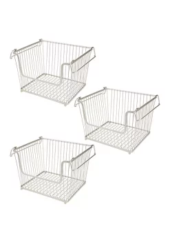Flash Sale π MDesign Wire Open Front Basket with Handles 13" x 11" x 9" π 8 Flash Sale π MDesign Wire Open Front Basket with Handles 13" x 11" x 9" π -Storage Basket Store Belk 2930