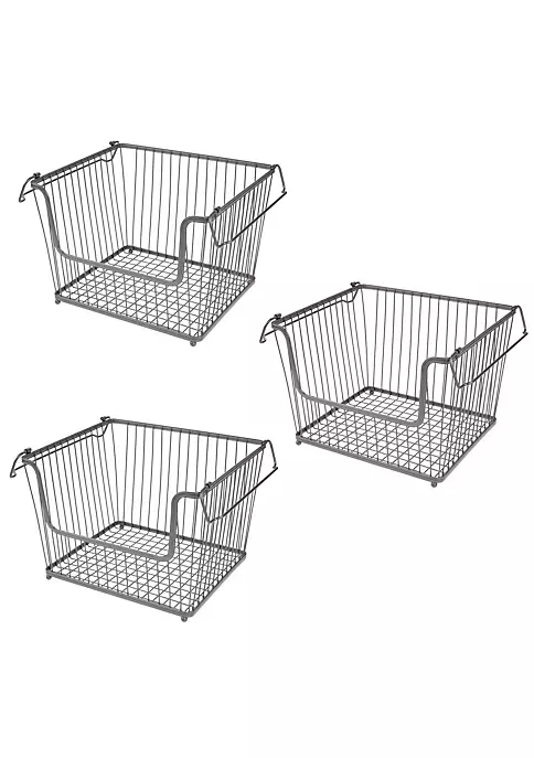 Flash Sale π MDesign Wire Open Front Basket with Handles 13" x 11" x 9" π 6 Flash Sale π MDesign Wire Open Front Basket with Handles 13" x 11" x 9" π - Image 4