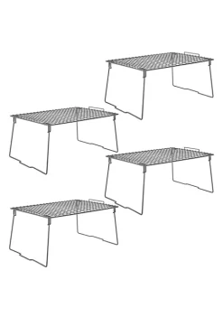 Outlet 👏 MDesign Stackable Cabinet Wire Shelf Riser 🔔 -Storage Basket Store Belk 2937