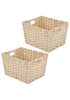 Top 10 🎁 MDesign Woven Basket with Handles 13" x 10" x 8" 🔔 -Storage Basket Store Belk 2943