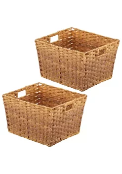 Top 10 🎁 MDesign Woven Basket with Handles 13" x 10" x 8" 🔔 -Storage Basket Store Belk 2944