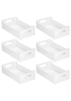 Promo 👏 MDesign Stackable Bin with Handles 14.5" x 8" x 4" 😀