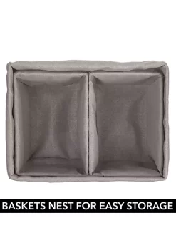 Outlet ❤️ MDesign Wire Basket with Fabric Liner 11" x 15" x 8" ❤️ -Storage Basket Store Belk 2958
