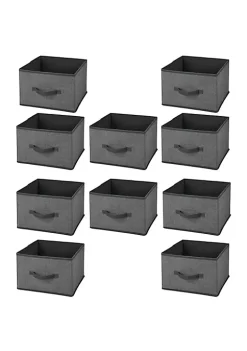 Flash Sale ⌛ MDesign Fabric Bin with Front Handle Set 11" x 11" x 8" ⭐ -Storage Basket Store Belk 2992