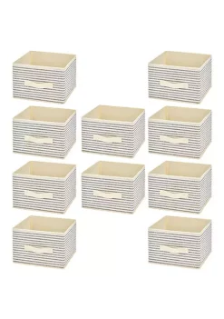 Flash Sale ⌛ MDesign Fabric Bin with Front Handle Set 11" x 11" x 8" ⭐ -Storage Basket Store Belk 2994