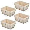 Buy 😉 MDesign Wire Basket with Fabric Liner 10" x 6" x 6" ❤️ -Storage Basket Store Belk 3008