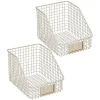 Best Pirce π MDesign Wire Open Front Basket with Label Holder 12" x 12" x 8" π 1 Best Pirce π MDesign Wire Open Front Basket with Label Holder 12" x 12" x 8" π -Storage Basket Store Belk 3022