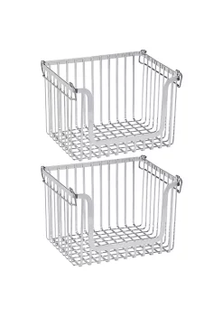 Best Pirce 🎉 MDesign Stackable Open Front Wire Basket 12" x 10" x 8" 🌟 -Storage Basket Store Belk 3037