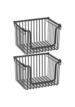 Best Pirce 🎉 MDesign Stackable Open Front Wire Basket 12" x 10" x 8" 🌟 -Storage Basket Store Belk 3038