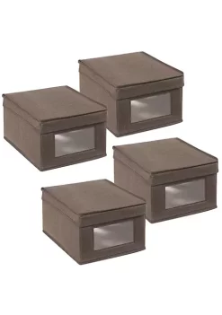 Cheap 🎉 MDesign Lidded Fabric Organizer with Window Set 11.5" x 9" x 6" 🎁