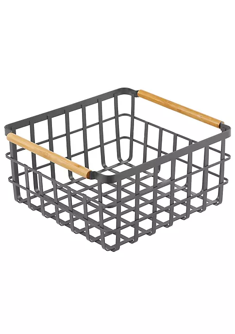 Top 10 π₯° MDesign Flat Wire Bin with Bamboo Handles 13" x 9" x 6" π₯ 5 Top 10 π₯° MDesign Flat Wire Bin with Bamboo Handles 13" x 9" x 6" π₯ - Image 3