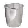 New 😉 MDesign Round Stainless Steel Trash Can ❤️ -Storage Basket Store Belk 3096