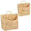 Coupon ⌛ MDesign Braided Hyacinth Hanging Wall Basket Set ❤️ -Storage Basket Store Belk 3114