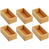 Promo 🎉 MDesign Bamboo In-Drawer Tray Set 3.5" x 7" x 2.5" 🔔 -Storage Basket Store Belk 3122