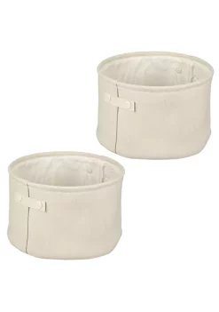 Deals 🤩 MDesign Round Cotton Bin with Handles 12" x 12" x 8" 🥰