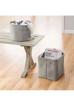 Deals 🤩 MDesign Round Cotton Bin with Handles 12" x 12" x 8" 🥰 -Storage Basket Store Belk 3135