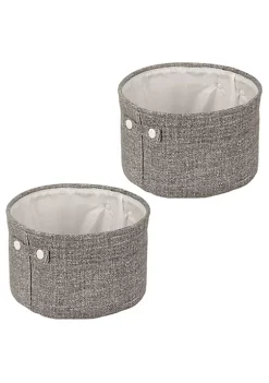 Deals 🤩 MDesign Round Cotton Bin with Handles 12" x 12" x 8" 🥰 -Storage Basket Store Belk 3139