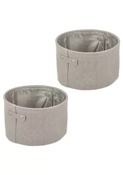 Deals 🤩 MDesign Round Cotton Bin with Handles 12" x 12" x 8" 🥰 -Storage Basket Store Belk 3140