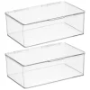 Brand new 🧨 MDesign Stackable Bin with Lid 11" x 7" x 4" 😍 -Storage Basket Store Belk 3144