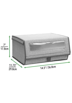 Buy 👏 MDesign Stackable Window 👟 Shoe Box Set 10.5" x 6" x 5" 🔔 -Storage Basket Store Belk 3172