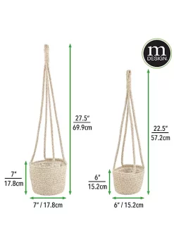 Best reviews of ✨ MDesign Woven Cotton Rope Hanging Planter Basket Set 🥰 -Storage Basket Store Belk 3184