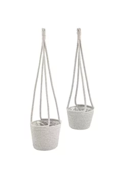 Best reviews of ✨ MDesign Woven Cotton Rope Hanging Planter Basket Set 🥰 -Storage Basket Store Belk 3185