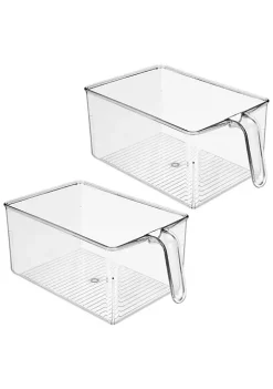 Promo 😍 MDesign Bin with Pull Handle 12" x 7" x 5" 😀